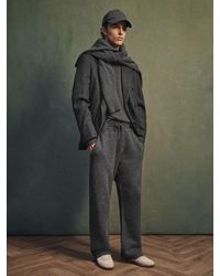Reiss - Monogram Wool Relaxed-Fit Knitted Joggers - Lyst