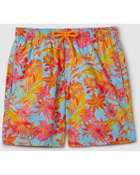 Vilebrequin - Tropical Print Drawstring Swim Shorts - Lyst
