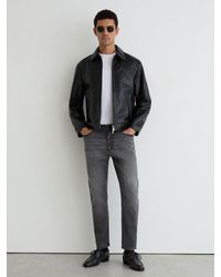 Reiss - Relaxed-Fit Cropped Jeans - Lyst