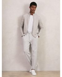 Reiss - Merino Wool Zip Through Cardigan - Lyst