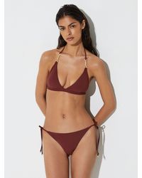 Reiss - Side-Tie Low-Rise Bikini Bottoms - Lyst