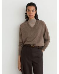 Reiss - Merino Wool V-Neck Jumper - Lyst
