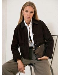 Reiss - Suede Oversized Jacket - Lyst
