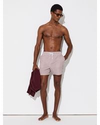 Reiss - Rose & Seersucker Stripe Swim Shorts - Lyst