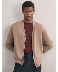 Reiss - Wool Button-Through Cardigan - Lyst