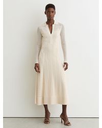 knee length dresses for ladies Reiss Tulia Side Ruched Midi Dress main image 1
