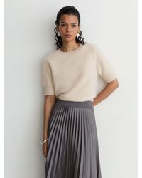 Reiss - Cashmere Short-Sleeve Top - Lyst