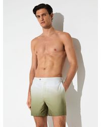 Reiss - Amore - Soft Sage Green Ombré-print Side-adjuster Swim Shorts, L - Lyst