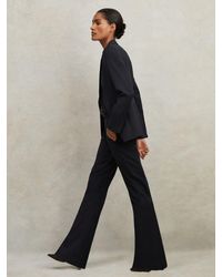 Reiss - Haisley - Navy Wool-blend Tailored Flared Suit Trousers, Us 6 - Lyst