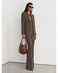 Reiss - Neutral Puppytooth Single-Breasted Suit Blazer - Lyst