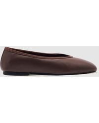 Reiss - Nappa Leather Ballet Flats - Lyst
