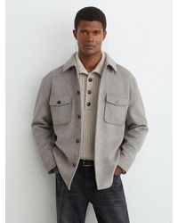 Reiss - Wool-Blend Twin-Pocket Overshirt - Lyst