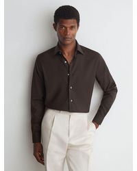 ATELIER - Wool Long-Sleeve Slim-Fit Shirt - Lyst