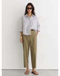Reiss - Cotton-Lyocell Tapered Trousers - Lyst