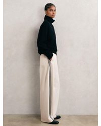 Reiss - Barrel-Leg Side-Stripe Trousers - Lyst
