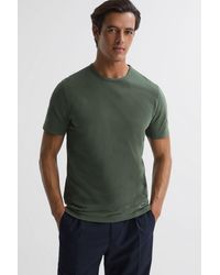 Reiss - Melrose - Ivy Green Cotton Crew Neck T-shirt, M - Lyst