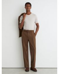 Reiss - Relaxed-Fit Belted Pintuck Trousers - Lyst