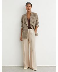 Reiss - Wilde Wide-Leg Elasticated-Waist Trousers - Lyst