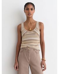 Reiss - Striped Knit Scoop-Neck Vest - Lyst