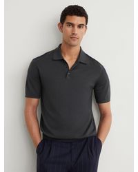 Reiss - Merino Wool Short-Sleeve Polo Shirt - Lyst