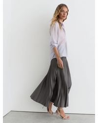 Reiss - Pleated Midi Skirt - Lyst