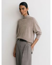 Reiss - Wool-Blend Funnel-Neck Jumper With Cashmere - Lyst