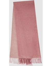 Reiss - Picton - Blush Wool-cashmere Scarf, One - Lyst