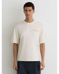 Reiss - Calvino - White Cotton Lemon-print Relaxed-fit T-shirt, Xxl - Lyst