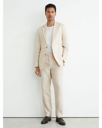 Reiss - Atlantic Classic-Fit Linen-Twill Suit Trousers - Lyst