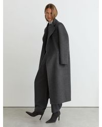 Reiss - Petite Wool-Blend Double-Breasted Blind-Seam Coat - Lyst