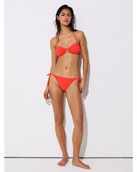 Reiss - Johannah Halter-Neck Stretch-Woven Bandeau Bikini Top - Lyst