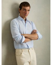 Reiss - Linen Long-Sleeve Shirt - Lyst