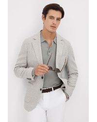 Reiss - Nite - Soft Grey Slim Fit Wool Blend Single Breasted Blazer - Lyst