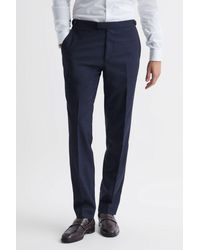 Reiss - Broadgate - Blue Prince Of Wales Check Mixer Trousers, 38 - Lyst