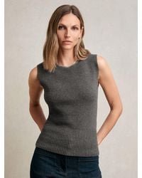 Reiss - Wool-Blend Necklace-Trim Knitted Vest - Lyst