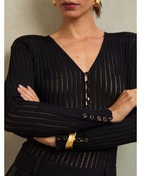 Reiss - Atelier Ladder-Stitch Knit Bodysuit - Lyst