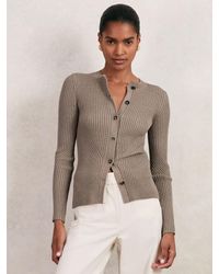 Reiss - Button Front Knit Cardigan - Lyst