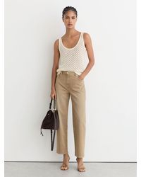 Reiss - Selin - Neutral Mid-rise Straight-leg Jeans, 29w X 31l (uk 29 R) - Lyst