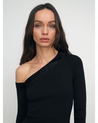 Reiss - Bead-Detail Off-Shoulder Knit Top - Lyst