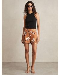 Reiss - Printed Twill Shorts - Lyst