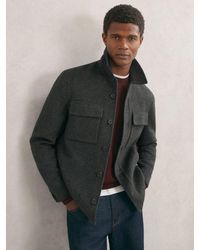 Reiss - Wool-Blend Twin-Pocket Overshirt - Lyst