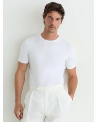 Reiss - Air-Water Cotton Muscle-Fit T-Shirt - Lyst