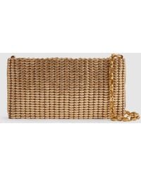 Reiss - Bailey - Gold Beaded Removable Strap Shoulder Bag, - Lyst