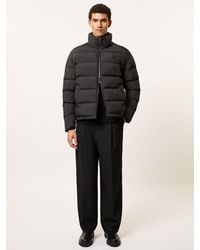 Reiss - Monogram Quilted Relaxed Puffer Jacket - Lyst