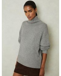 Reiss - Corrine Marl Cashmere Roll Neck Jumper - Lyst