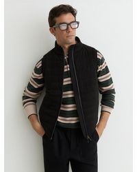 Reiss - Funnel-Neck Quilted Gilet - Lyst