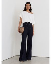 Reiss - Sakura Patch-Pocket Flared Jeans - Lyst