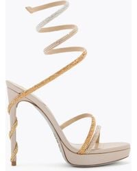 Rene Caovilla - Margot Plateau Sandal With And Crystals 120 - Lyst