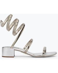 Rene Caovilla - Sandale Juniper Argent Métallisé 80 - Lyst