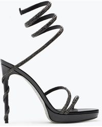 Rene Caovilla - Margot Crystal Platform Sandal 120 - Lyst